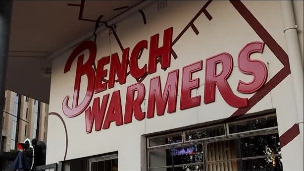 Benchwarmers lettering on the outside wall